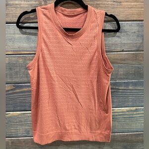 Lululemon Sleeveless Perforated Top in Coral